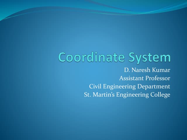 Coordinate system Geographical coordinate system