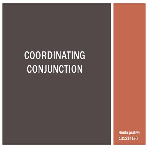 Coordinating conjunction