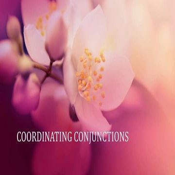 Coordinating conjunctions