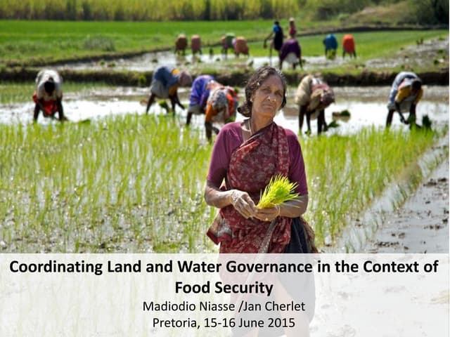 Coordinating land and water governance in the context of food security