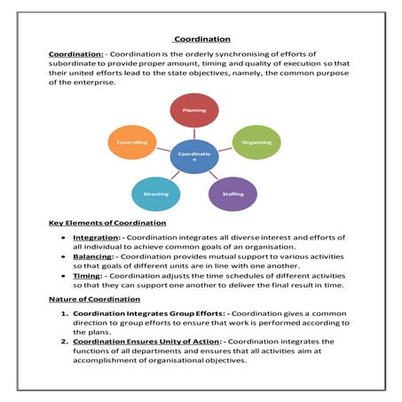 Coordination