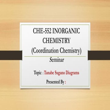 Coordination Chemistry .................