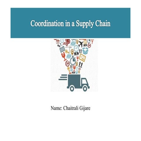 Coordination in a supply chain