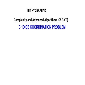Choice Coordination problem