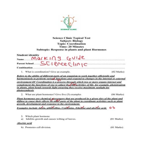 Coordination in plants Test 1 Marking guide.pdf