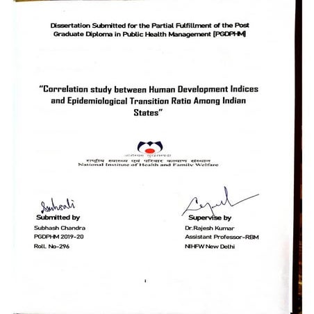 Coorelation study between hdi and epidemiological transition ratio among indi...