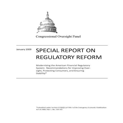 Cop 012909-report-regulatoryreform