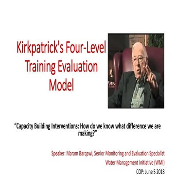 Kirkpatrick's Four-Level Training Evaluation Model
