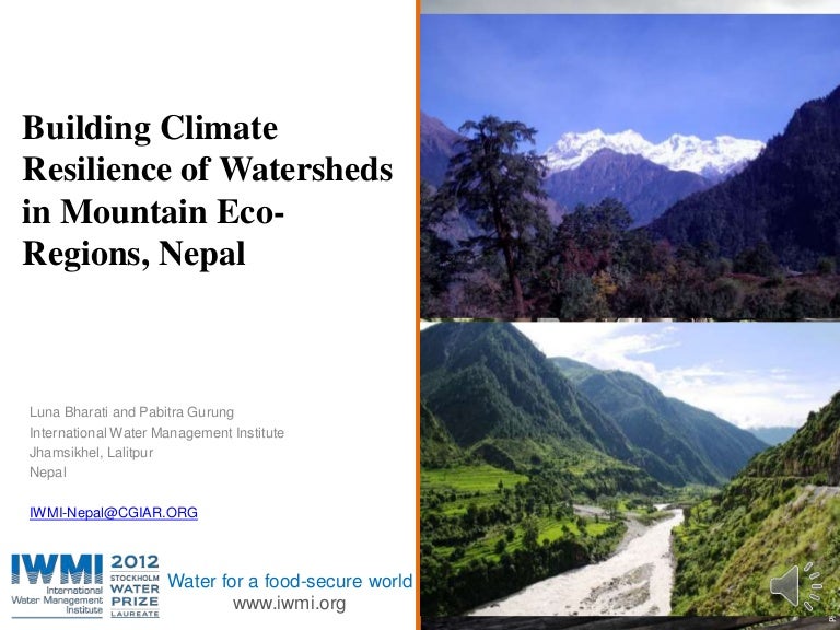 thumbnail of  Building Climate Resilience of Watersheds in Mountain Eco-Regions, Nepal