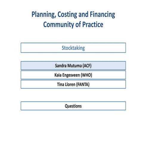 Cop1 costing and financing sandra mutuma