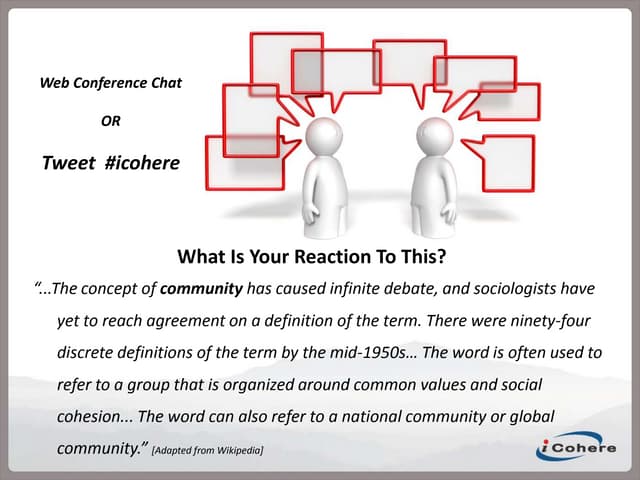 iCohere Summer School: Online Community Tips