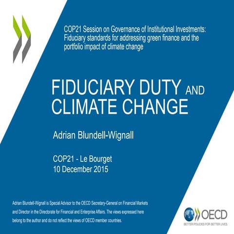 COP21 - Fiduciary Duty and Climate Change