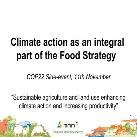 Climate action as an integral part of the Food Strategy