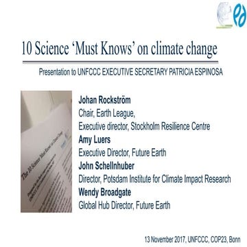 10 Science Must Knows on Climate Change