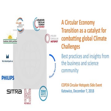 Circular Hotspot COP24 Side-Event: Circular Economy - The missing link in the...