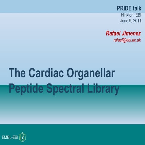 The Cardiac Organellar Peptide Spectral Library