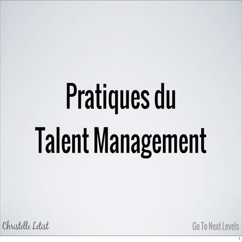 CoPaCaBaNa - Pratiques du Talent Management