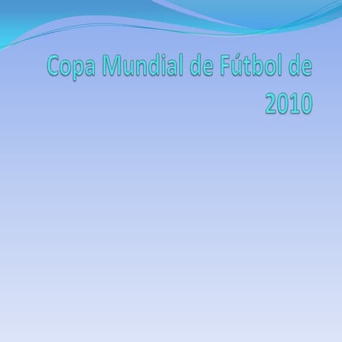 Copa mundial de fútbol de 2010 PPT