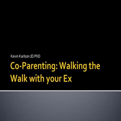 Co-parenting walking the walk with your ex 1.2