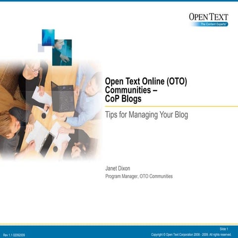 Presentation on 'Blogging' | PPTX