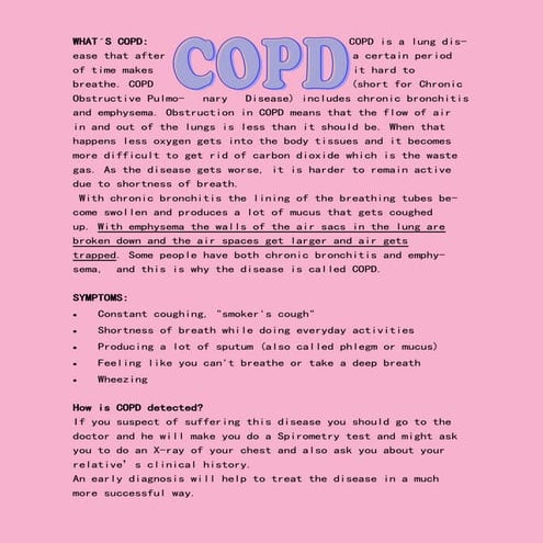 Chronic obstructive pulmonary disease (copd) power point | PPTX