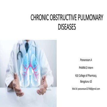 Chronic obstructive pulmonary disease, etiology, pathophysiology and it's man...
