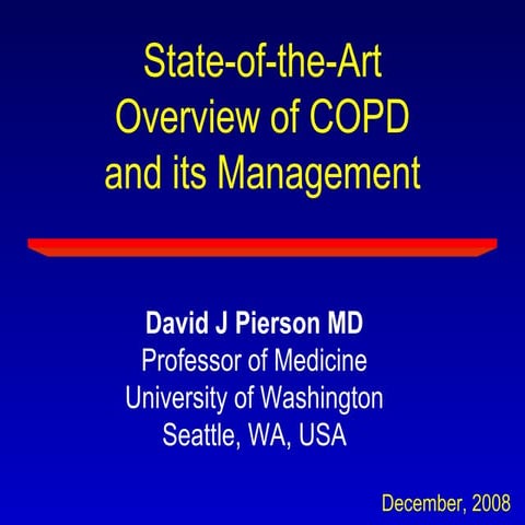 State-of-the-Art Overview of COPD and its Management