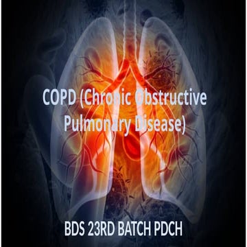 Slide on the COPD . A details information for medical student | PPTX