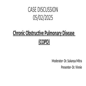 Chronic obstructive pulmonary disease - case | PPTX