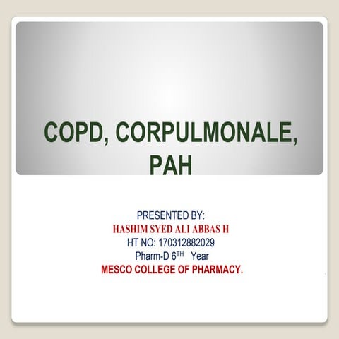 A CASE PRESENTATION ON COPD,CORPULMONALE