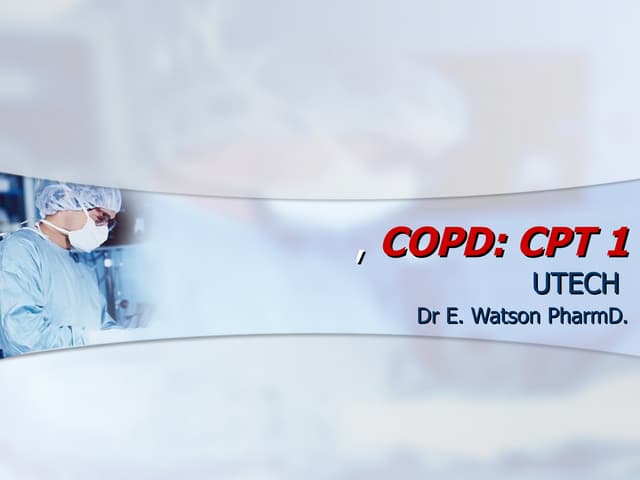 Copd lecture notes