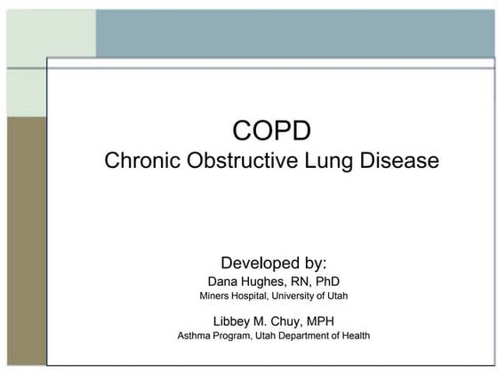 Chronic obstructive pulmonary disease (copd) power point | PPTX