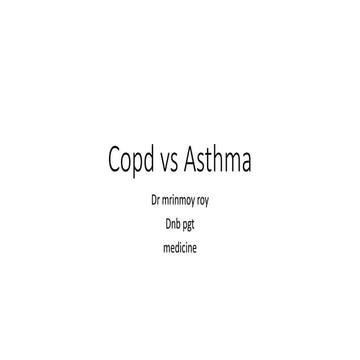COPD vs Asthma. 