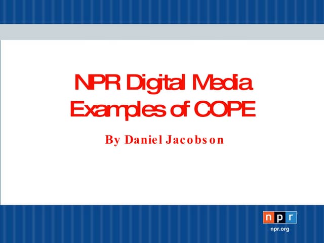 NPR : Examples of COPE