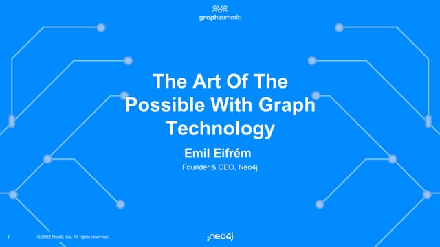 Neo4j GraphSummit Copenhagen - The Art Of The Possible With Graph Technology ...