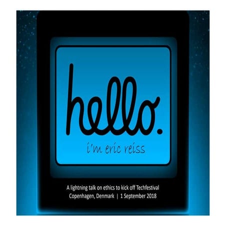 Copenhagen letter lightning talk at Techfestival 2018