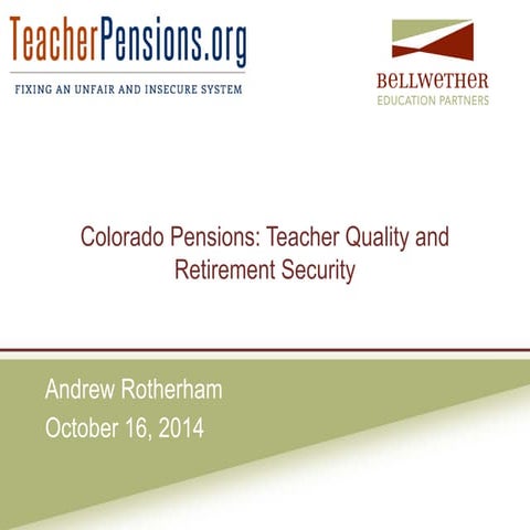 Bellwether "A Great Teacher in Every Classroom" Slides