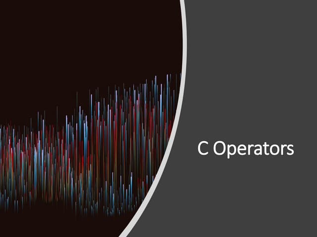 Types of Operators in C programming  .pdf