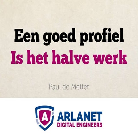 Copernica summit 2014 - Een goed profiel is het halve werk
