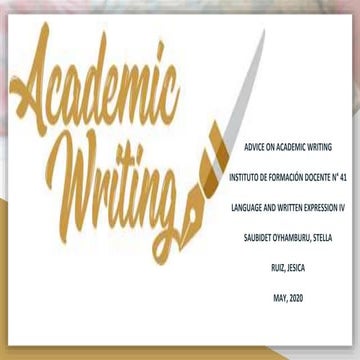 Advice on Academic Writing