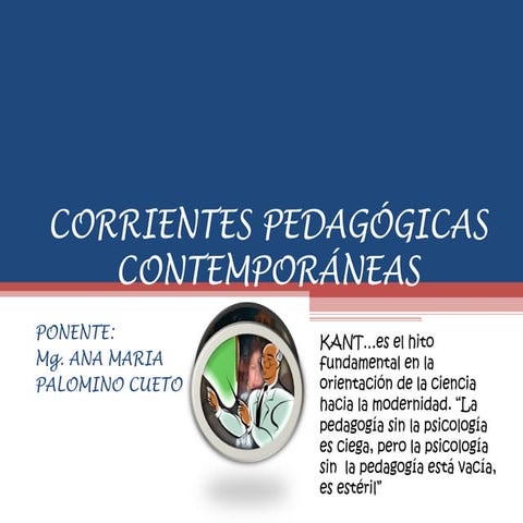 Corrientes pedagógicas contemporáneas 