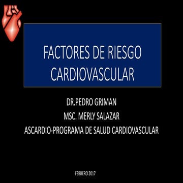 Factores de riesgo cardiovasculares y conducta a seguir
