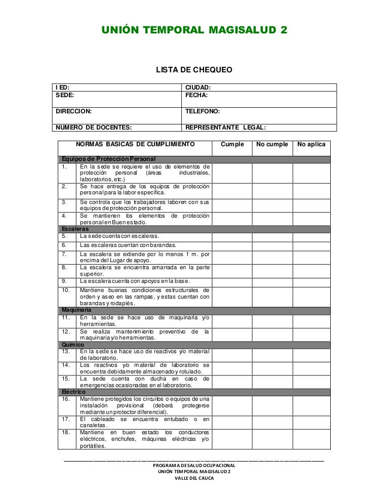 Copia de lista de chequeo inspecciã³n de seguridad