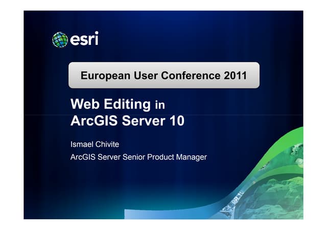 Web Editing in ArcGIS Server