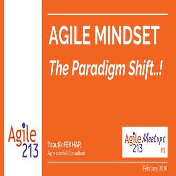 AGILE MINDSET - Agile213 Meetups #1 (@HiveDigit - February 2018)
