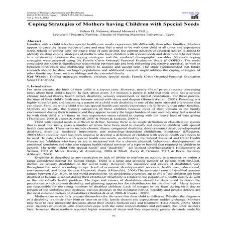 Coping Mechanism of Families with Special Needs | PDF