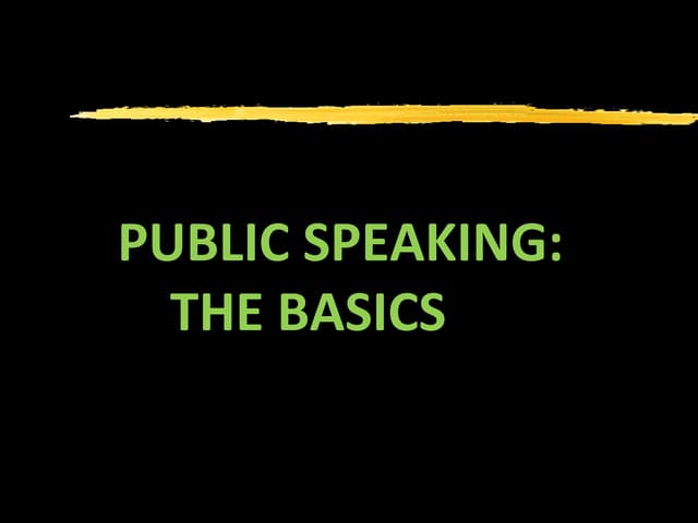 Coping with speech anxiety