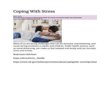 How to Coping with stress | PDF