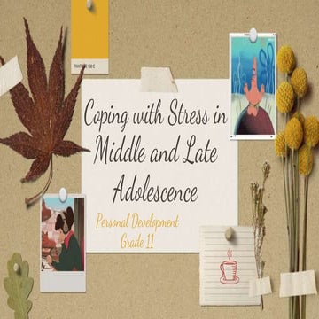 Coping with stress in middle and late adolescence