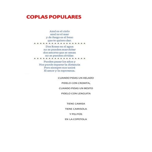 Coplas populares | DOCX